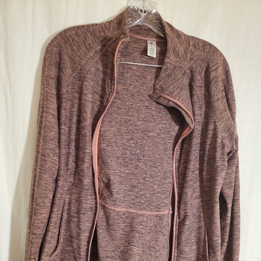 WOMEN PEACH AND BLACK YOGA JACKET
